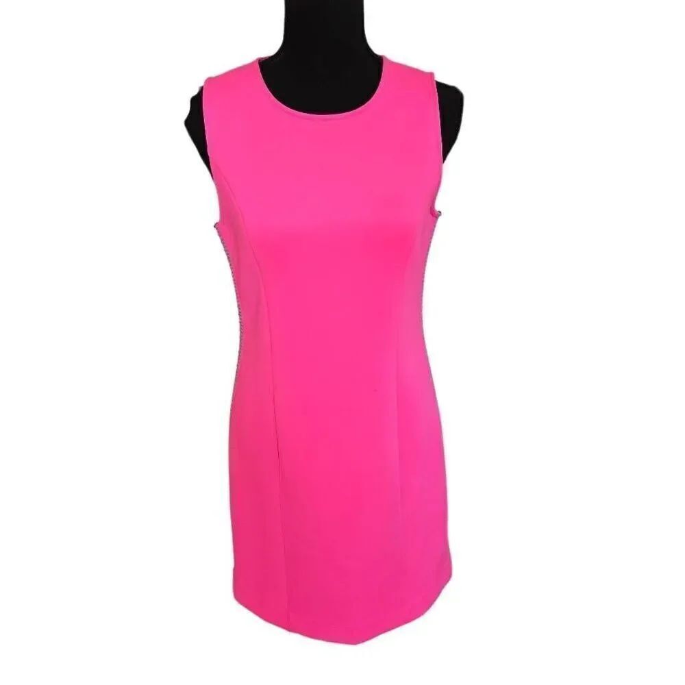 Lilly Pulitzer Womens Sleeveless Sheath Dress Pink Small